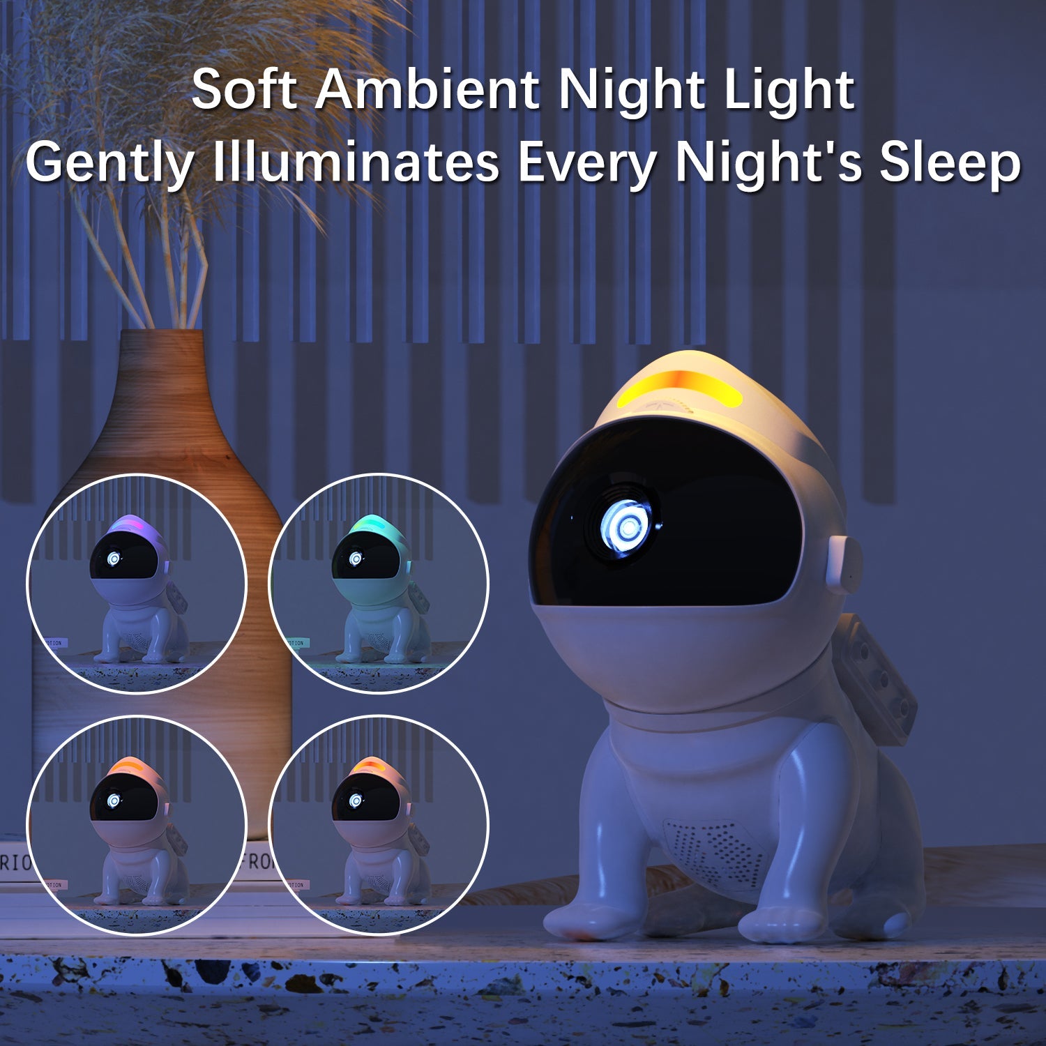 StarBliss Space Dog Projector — 13 Film Discs, Bluetooth & White Noise