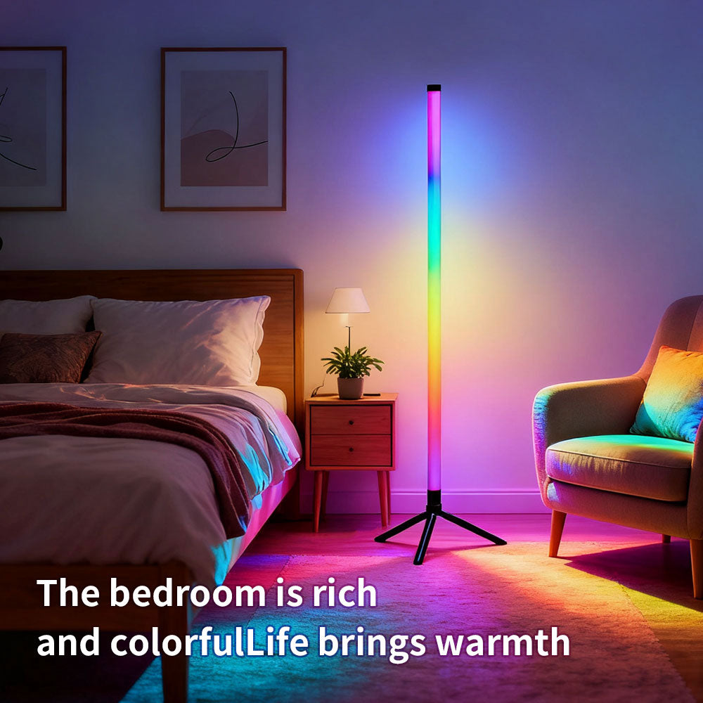 EchoLumen Aurora Corner Lamp — RGB Music Sync, DIY Modes & Remote